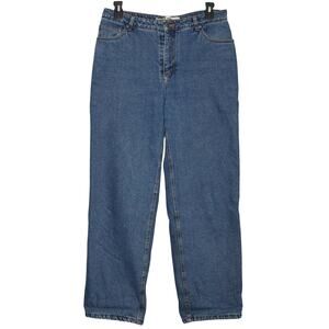 Guide Series Jeans Womens 14 Fleece Lined Blue Denim Straight Leg High Rise